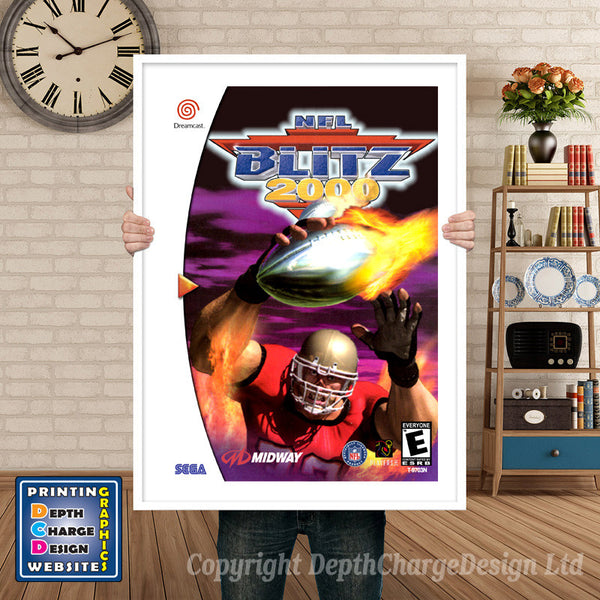 Nfl Blitz 2 000 - Sega Dreamcast Inspired Retro Gaming Poster