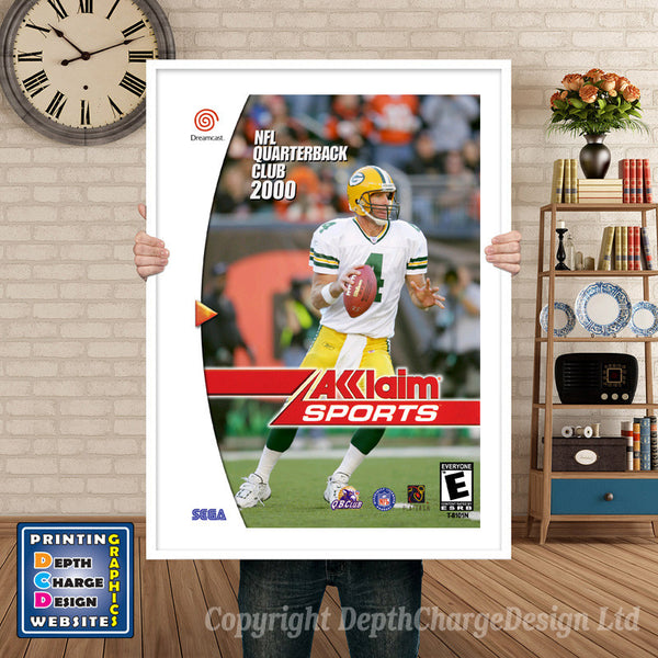 Nfl Qb Club 2000 - Sega Dreamcast Inspired Retro Gaming Poster