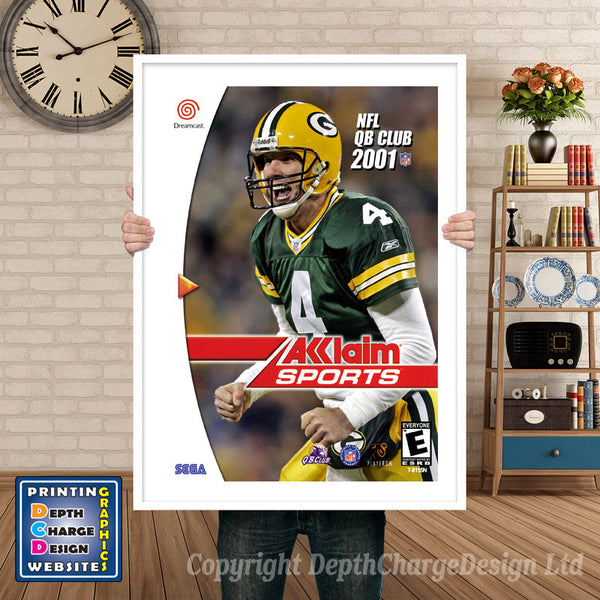 Nfl Qb Club 2001 - Sega Dreamcast Inspired Retro Gaming Poster