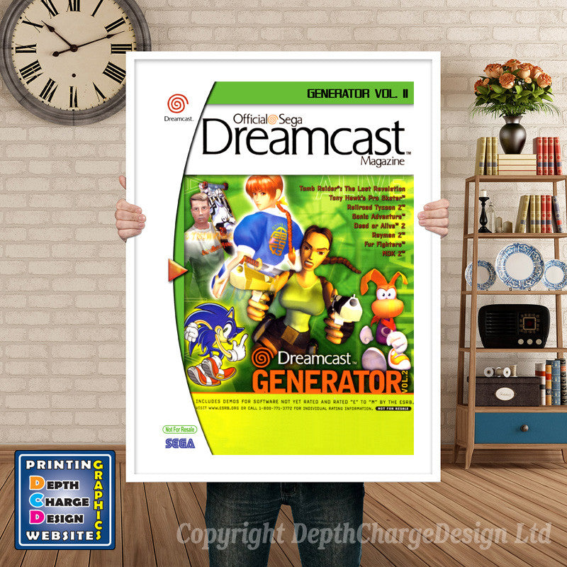 Odcm Generator Vol2 - Sega Dreamcast Inspired Retro Gaming Poster A4 A3 A2 Or A1