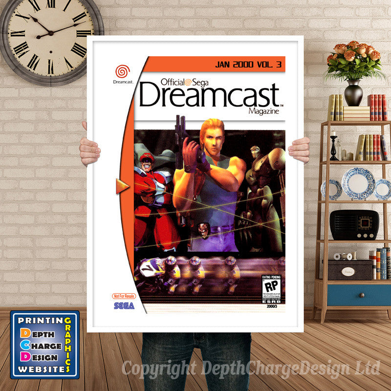 Odcm Vol3 - Sega Dreamcast Inspired Retro Gaming Poster A4 A3 A2 Or A1