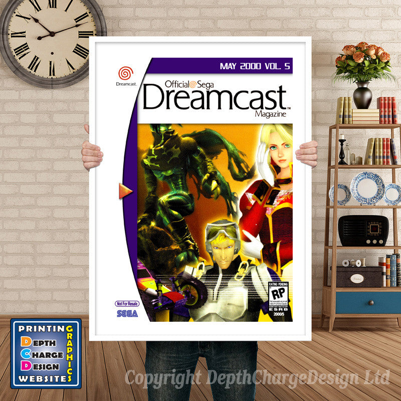 Odcm Vol5 - Sega Dreamcast Inspired Retro Gaming Poster A4 A3 A2 Or A1