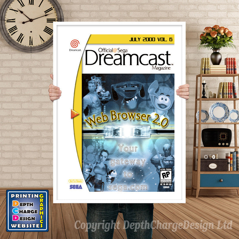 Odcm Vol6 - Sega Dreamcast Inspired Retro Gaming Poster A4 A3 A2 Or A1
