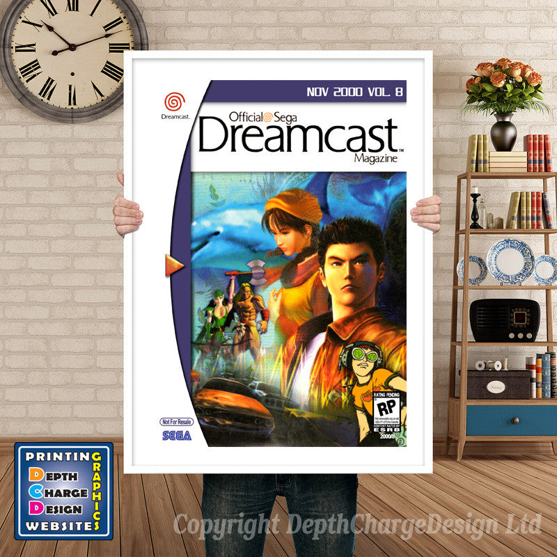 Odcm Vol8 - Sega Dreamcast Inspired Retro Gaming Poster A4 A3 A2 Or A1