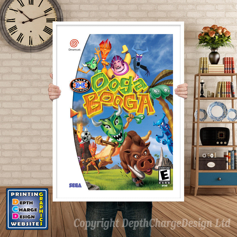 Ooga Booga - Sega Dreamcast Inspired Retro Gaming Poster A4 A3 A2 Or A1