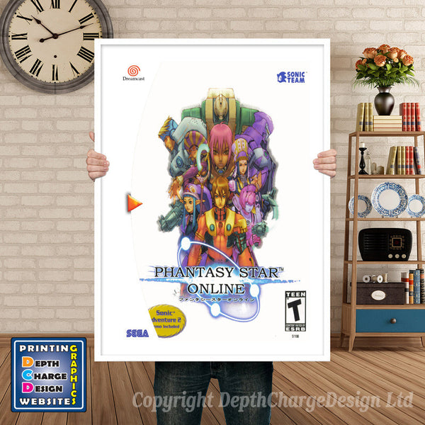 Phantasy Star Dvd - Sega Dreamcast Inspired Retro Gaming Poster