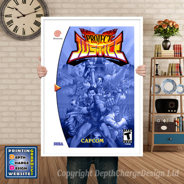 Project Justice - Sega Dreamcast Inspired Retro Gaming Poster