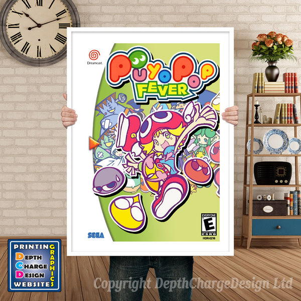 Puyopop Fever - Sega Dreamcast Inspired Retro Gaming Poster
