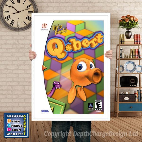 Qbert - Sega Dreamcast Inspired Retro Gaming Poster