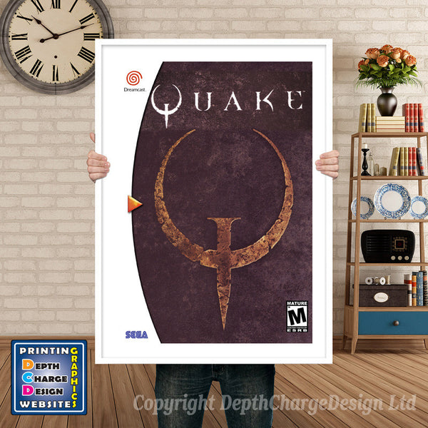 Quake 2 - Sega Dreamcast Inspired Retro Gaming Poster