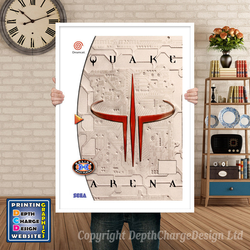 Quake Iii Arena 2 - Sega Dreamcast Inspired Retro Gaming Poster A4 A3 A2 Or A1 – Quake Iii Arena 2 - Sega Dreamcast Inspired Retro Gaming Poster