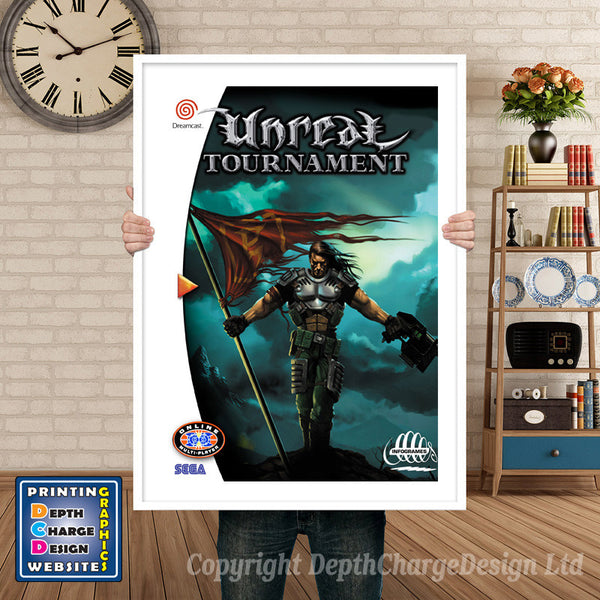 Unreal Tournament 3 - Sega Dreamcast Inspired Retro Gaming Poster