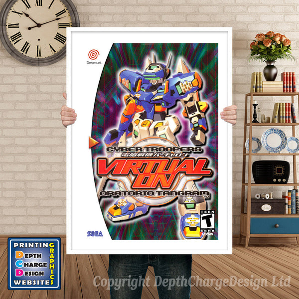 Virtualon 8 - Sega Dreamcast Inspired Retro Gaming Poster