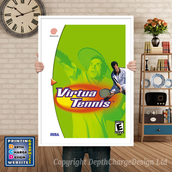 Virtua Tennis - Sega Dreamcast Inspired Retro Gaming Poster