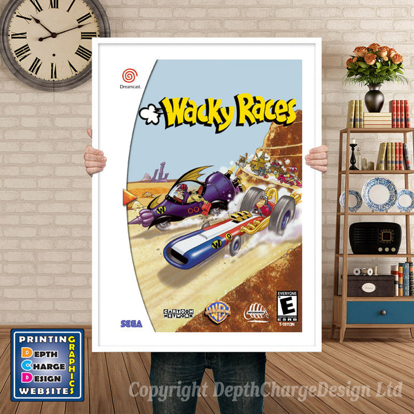 Wacky Races - Sega Dreamcast Inspired Retro Gaming Poster
