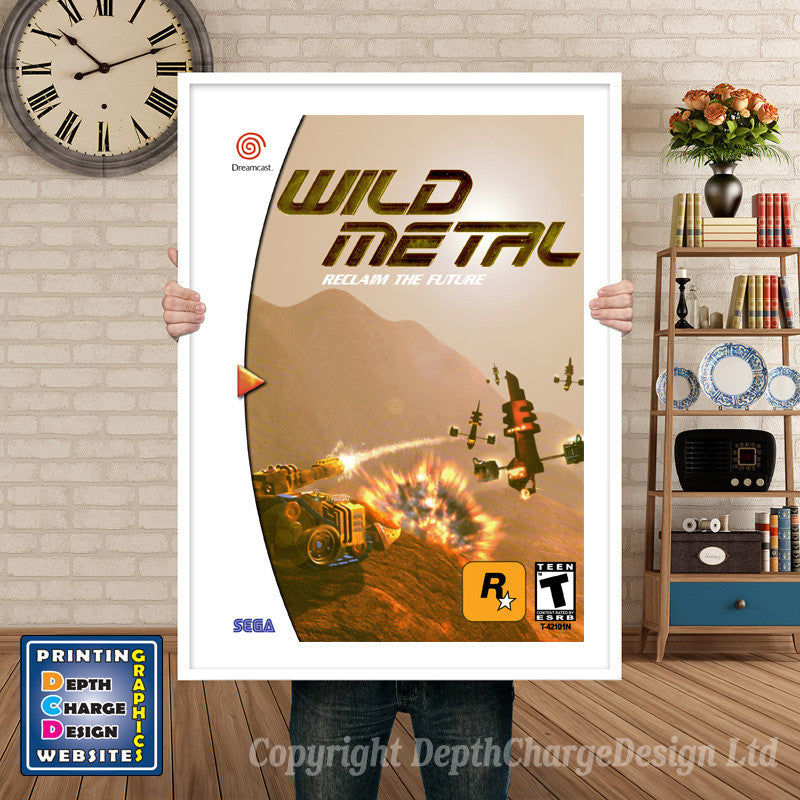 Wild Metal - Sega Dreamcast Inspired Retro Gaming Poster A4 A3 A2 Or A1