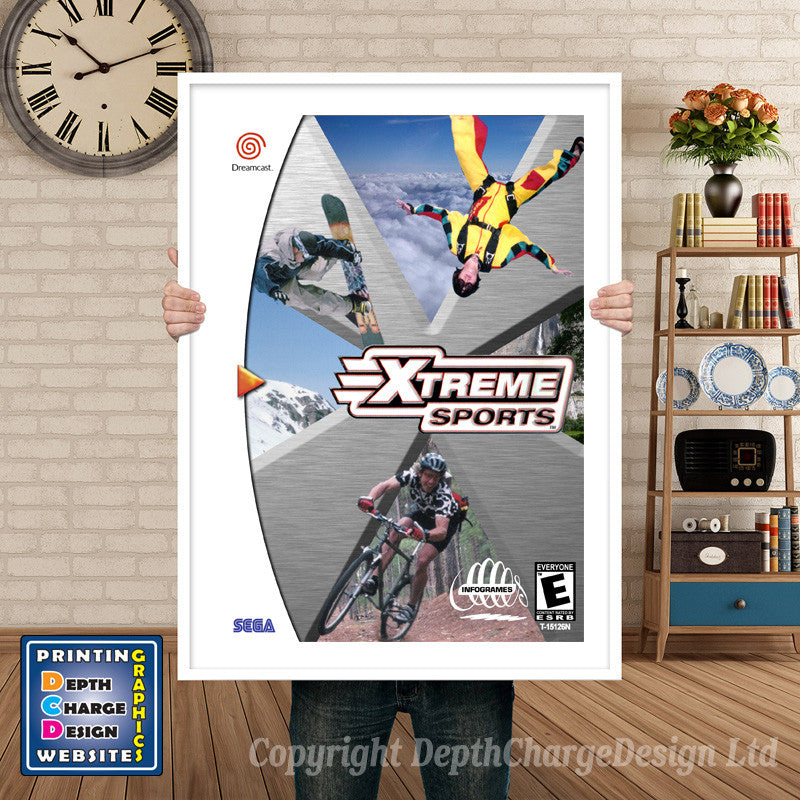 Xtreme Sports - Sega Dreamcast Inspired Retro Gaming Poster A4 A3 A2 Or A1