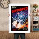 Defender2 Retro GAME INSPIRED THEME Nintendo NES Gaming A4 A3 A2 Or A1 Poster Art 193