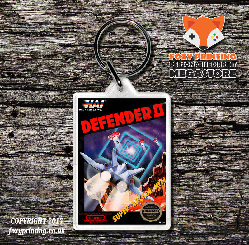 DEFENDER OF THE CROWN Retro NES Game Cover Art Gaming Keyring