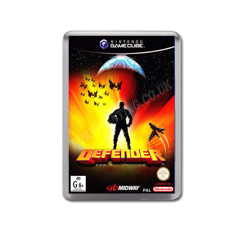 Defender Au Style Inspired Game Gamecube Retro Video Gaming Magnet