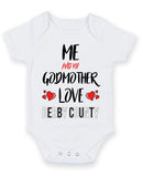 Me and My Godmother Love derby county Personalised FOOTBALL TEAM Baby Grow