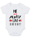 Me and My Aunty Love derby county Personalised FOOTBALL TEAM Baby Grow