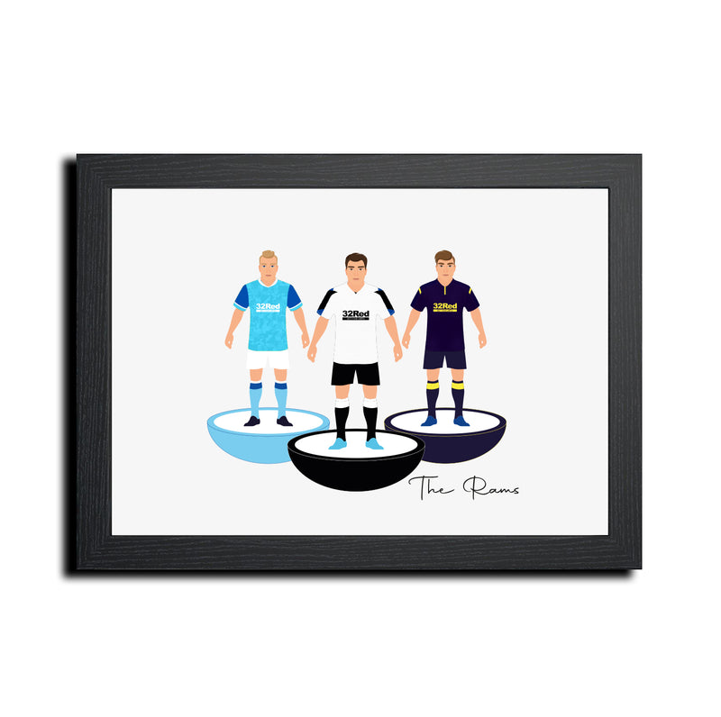 Derby Football Club gift - Tiny Men Big Balls Poster