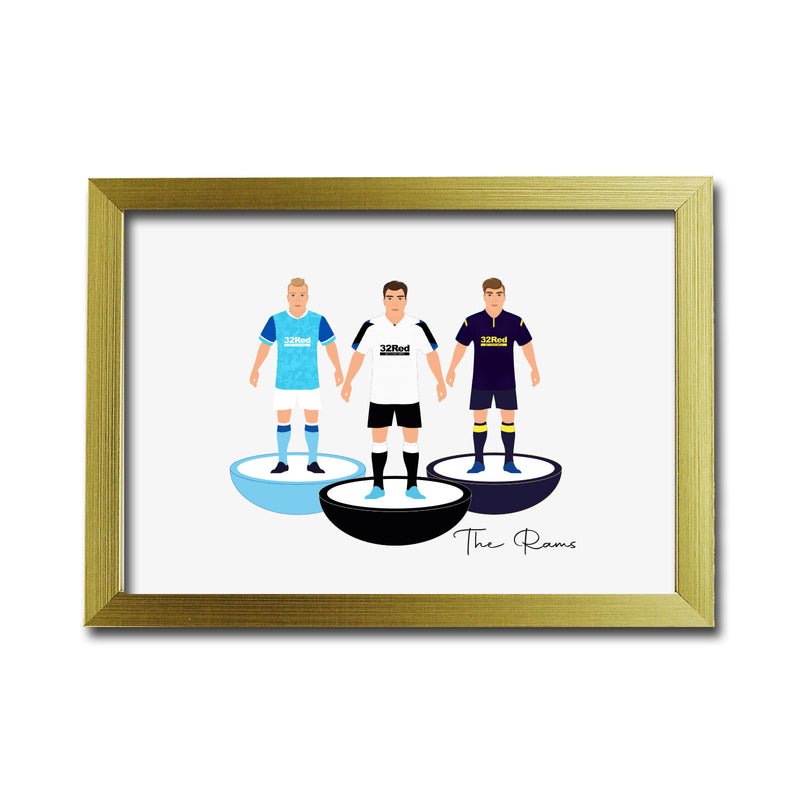 Derby Football Club gift - Tiny Men Big Balls Poster