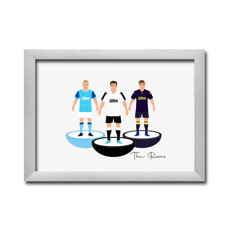 Derby Football Club gift - Tiny Men Big Balls Poster