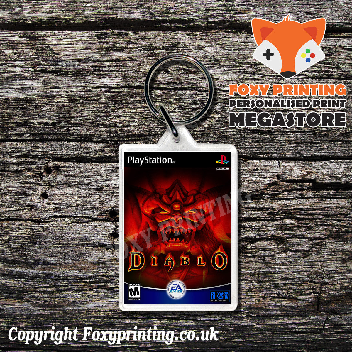 Diablo 2 - PS1 Playstation 1 Game Inspired Retro Gaming Magnet