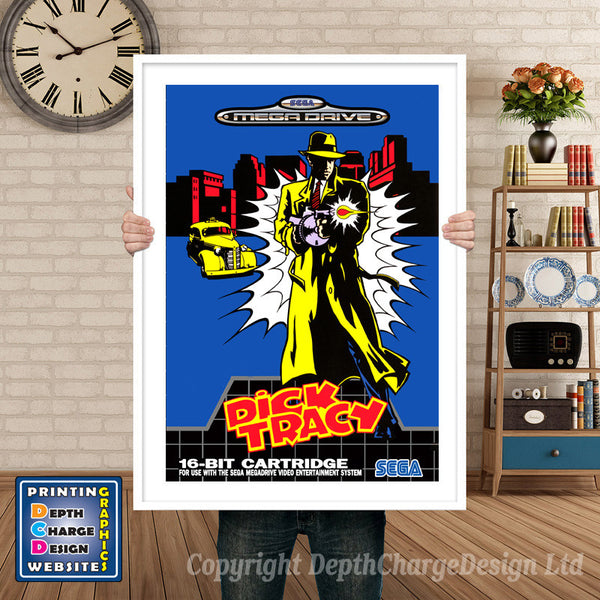Dick Tracy Eu - Sega Megadrive Inspired Retro Gaming Poster