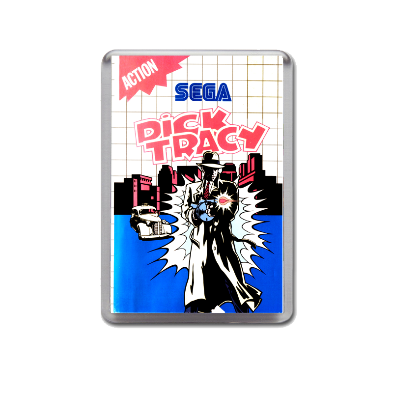 Dicktracy Au Sega Master System Game Inspired Fridge Magnet