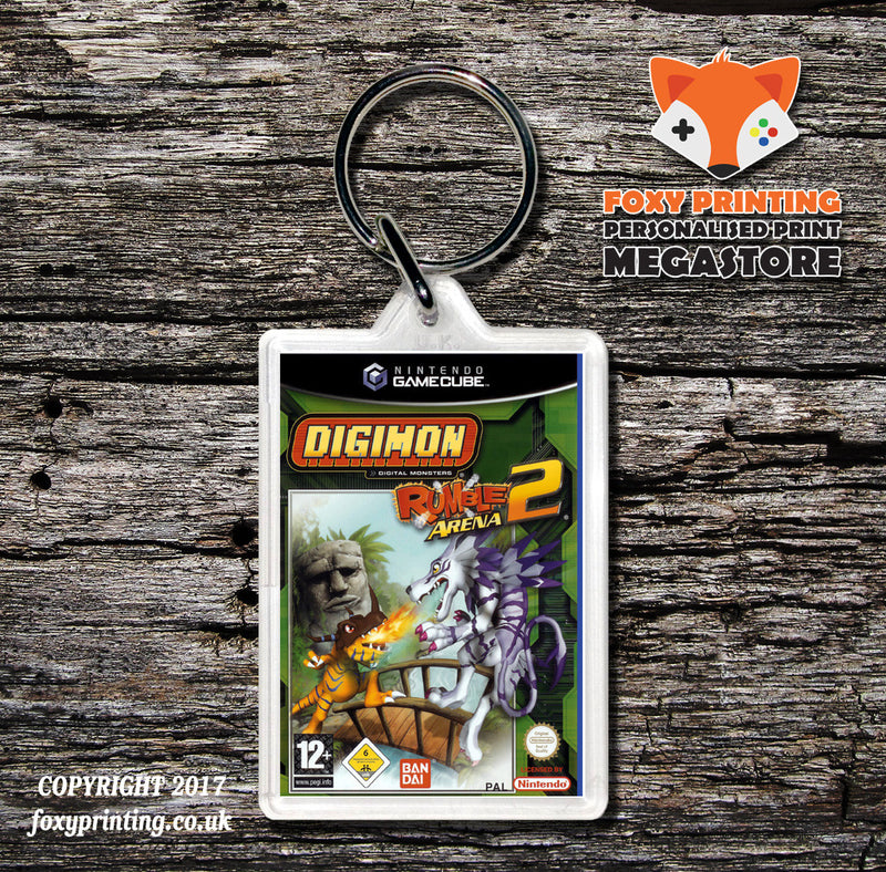 Digimon Rumble Arena2 Pal Gamecube Game Inspired Retro Gaming Keyring