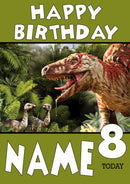 Personalised Dinosaur Kids Adult FUNNY Birthday Card