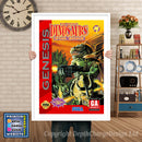 Dinosaurs For Hire - Sega Megadrive Inspired Retro Gaming Poster A4 A3 A2 Or A1