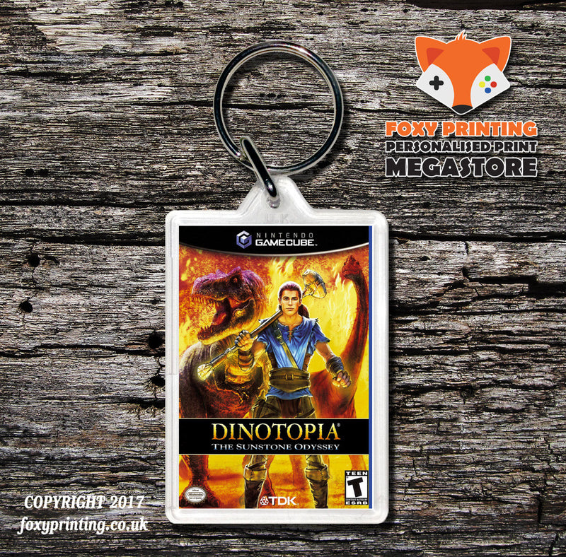 Dinotopia The Sun Stone Odyssey Gamecube Game Inspired Retro Gaming Keyring