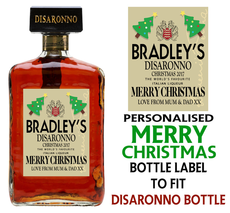 PERSONALISED Disaronno Bottle Label 2- custom name bottle lables