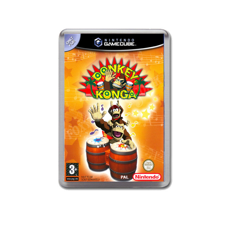 Donkey Konga Pal Style Inspired Game Gamecube Retro Video Gaming Magnet