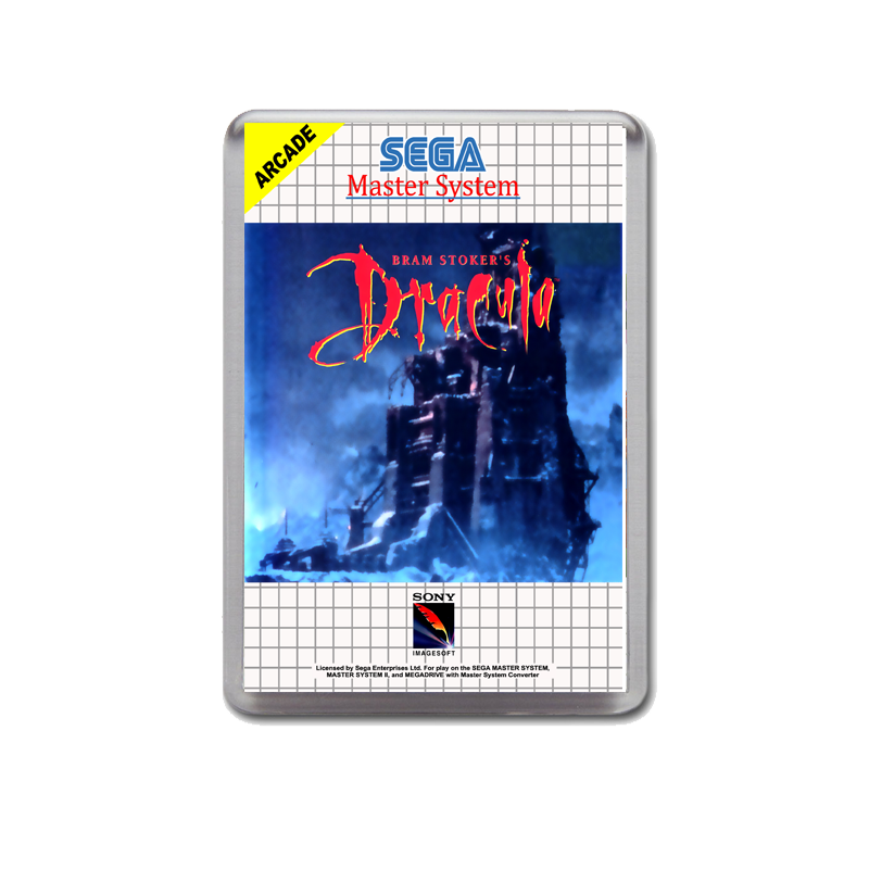 Dracula Sega Master System Game Inspired Fridge Magnet
