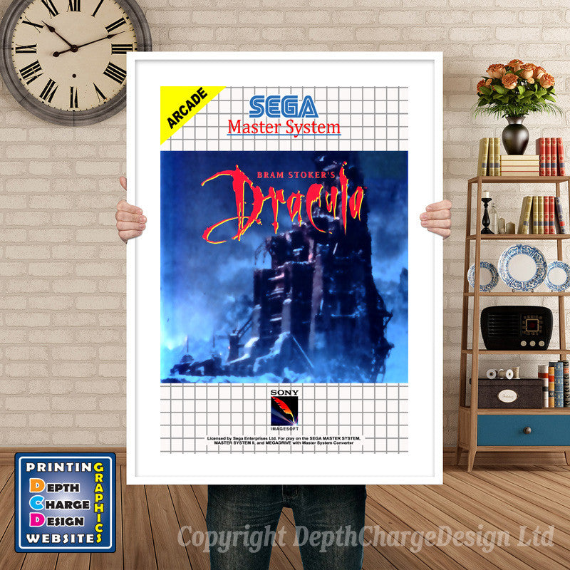 Dracula Inspired Retro Gaming Poster A4 A3 A2 Or A1