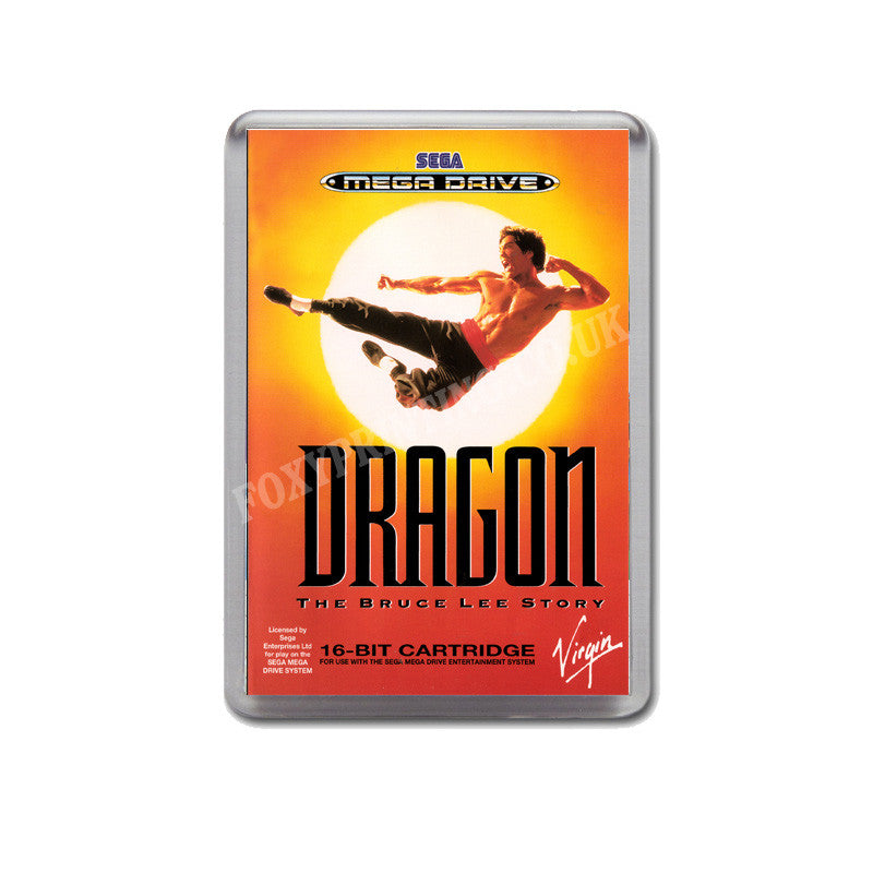 Dragon The Bruce Lee Story Eu Game Style Inspired Sega Megadrive Retro Video Gaming Magnet