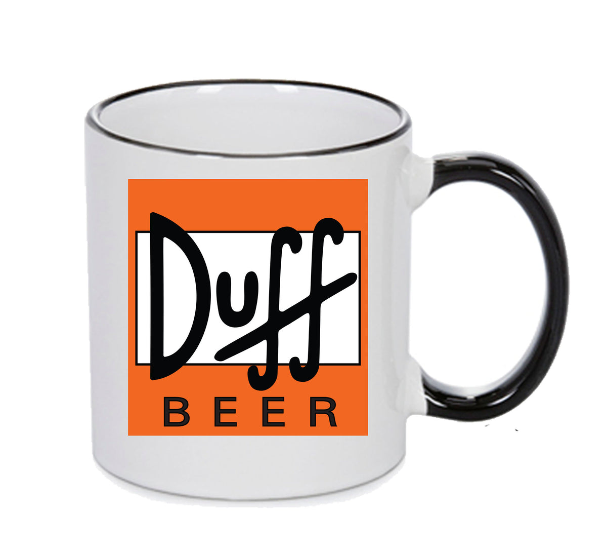 Duff Beer Simpsons Orange Funny Mug Adult Mug Office Mug – printed mug product image 1