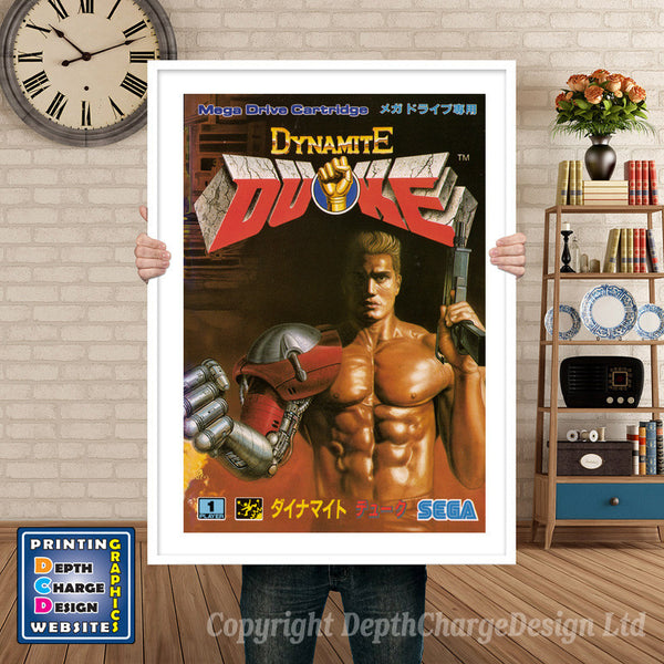 Dynamite Duke Jp - Sega Megadrive Inspired Retro Gaming Poster