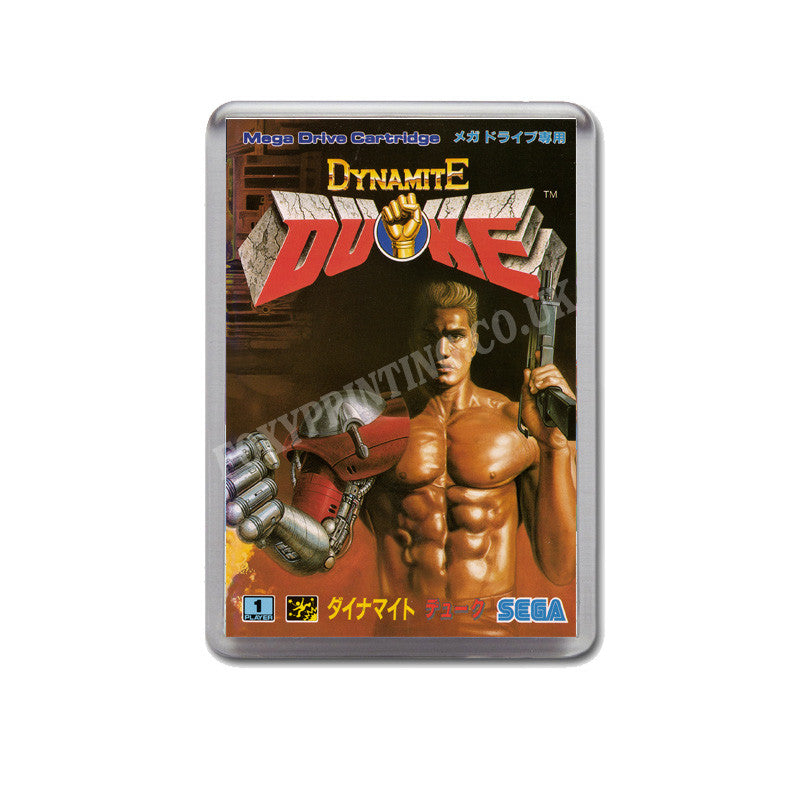 Dynamite Duke Jp Game Style Inspired Sega Megadrive Retro Video Gaming Magnet