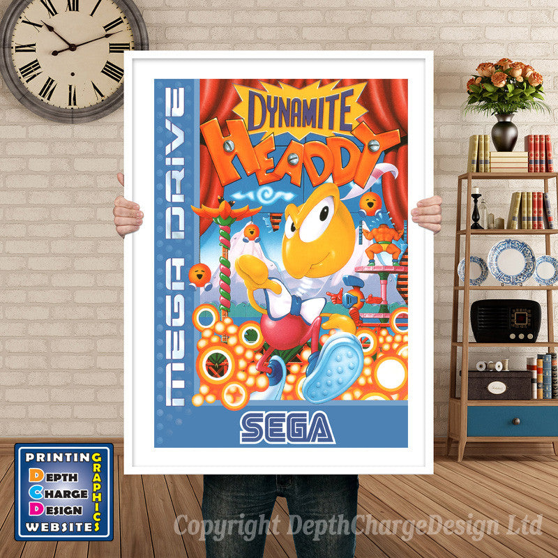 Dynamite Headdy Eu - Sega Megadrive Inspired Retro Gaming Poster A4 A3 A2 Or A1 – Dynamite Headdy Eu - Sega Megadrive Inspired Retro Gaming Poster
