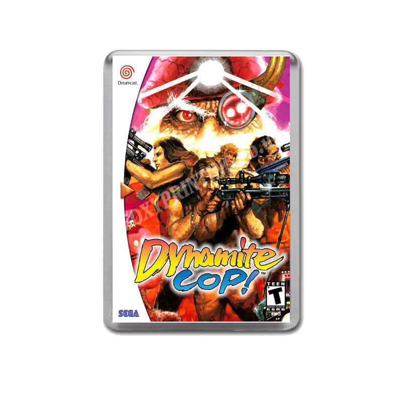 Dynamite Cop 2 Sega Dreamcast Style Inspired Retro Game Magnet