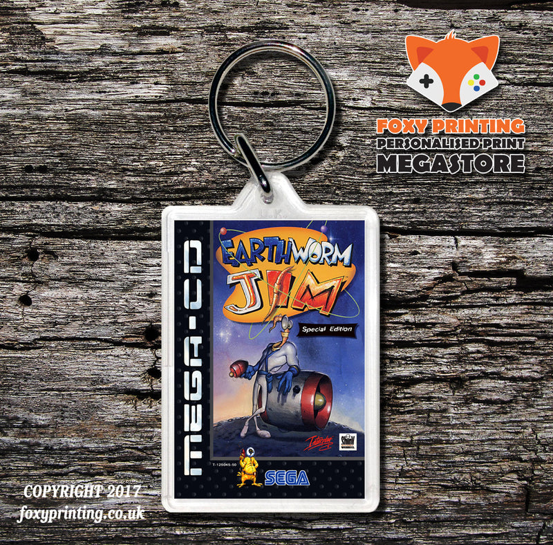 Earth Worm Jim Special Edition Gb Game Inspired Retro Gaming Keyring