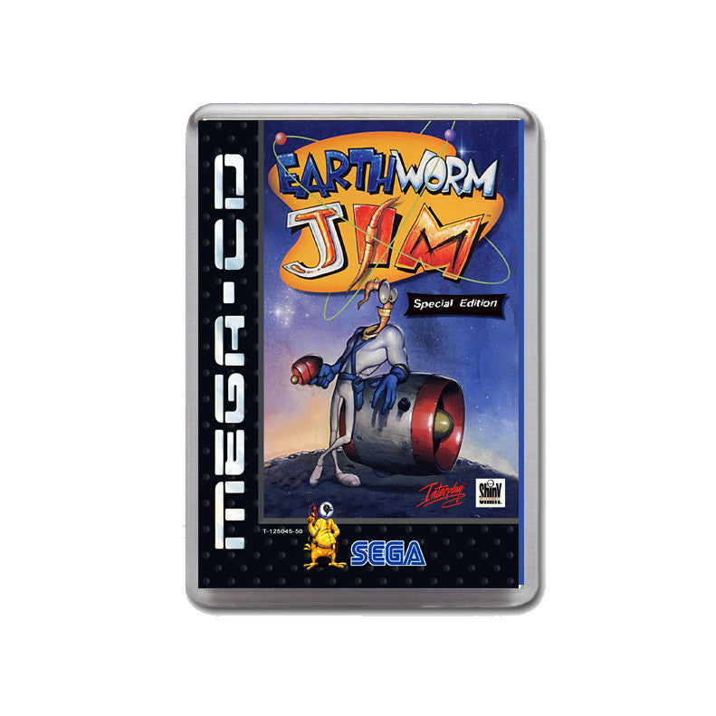 Earth Worm Jim Special Edition Gb Sega Mega CD Game Inspired Retro Gaming Magnet