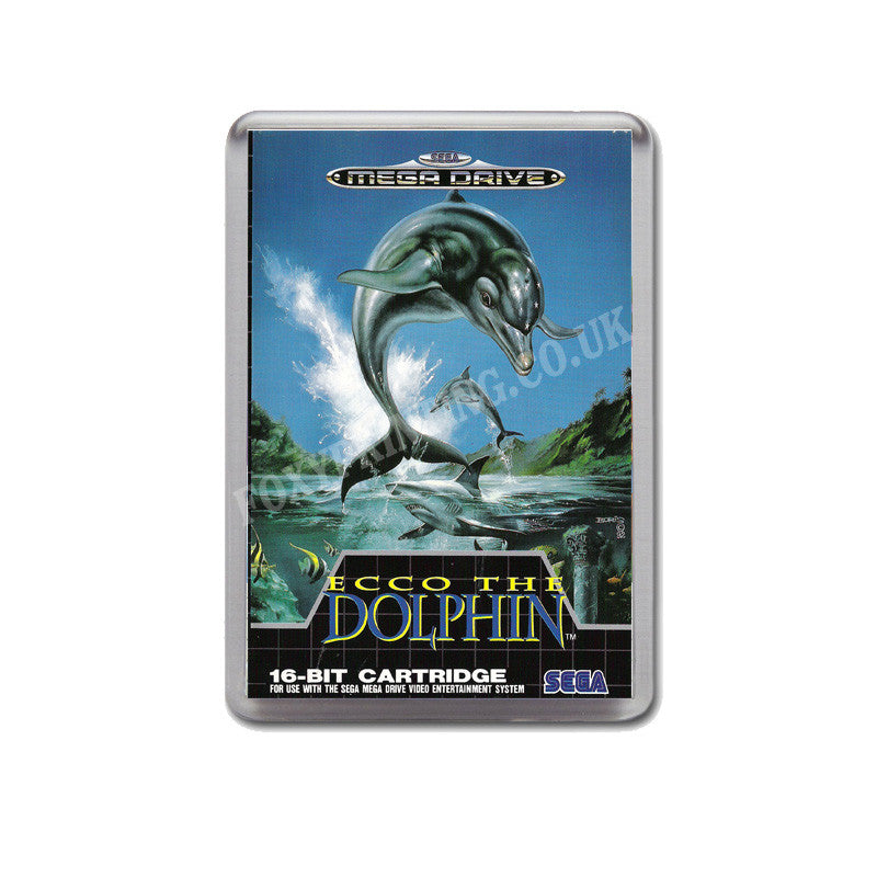 Ecco The Dolphin Eu Game Style Inspired Sega Megadrive Retro Video Gaming Magnet