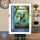Ecco The Tides Of Time Eu - Sega Megadrive Inspired Retro Gaming Poster A4 A3 A2 Or A1